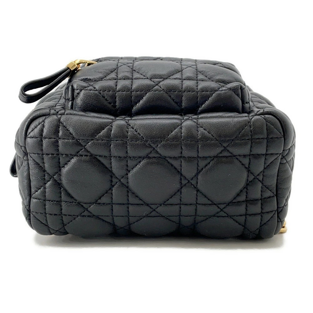 Christian Dior Cannage Backpack Rucksack Daypack Lambskin Black Bag - Picture 3 of 12